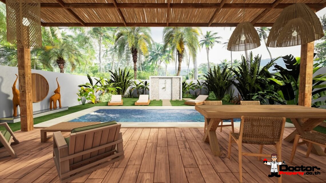 New 3 Bedroom Houses with Pool in Mae Nam, Koh Samui – For Sale